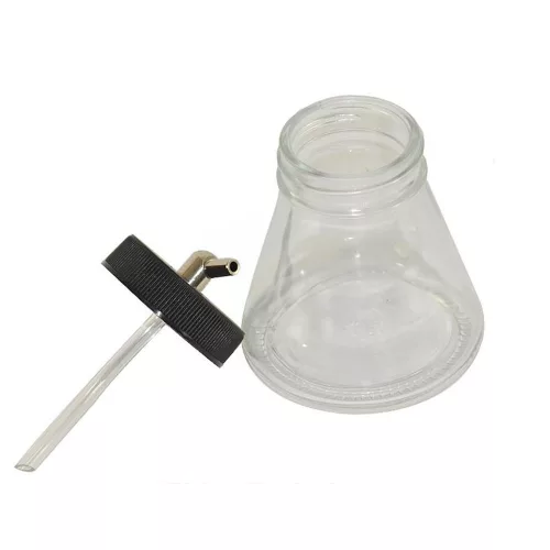 FENGDA Festékszóró Üvegtartály, 88 ml, 45° Döntött Szeleppel