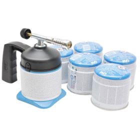   CFH LM1000 Forrasztóégő Készlet 5x190g Gázpatronnal, 650°C