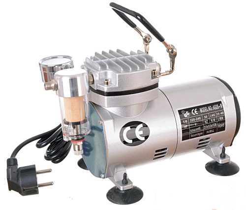 Dugattyús Vákuumszivattyú Vákuummérővel, 650 Hgmm, 35-40 l/perc, 230 V, 45 dB – Technic AS20-1