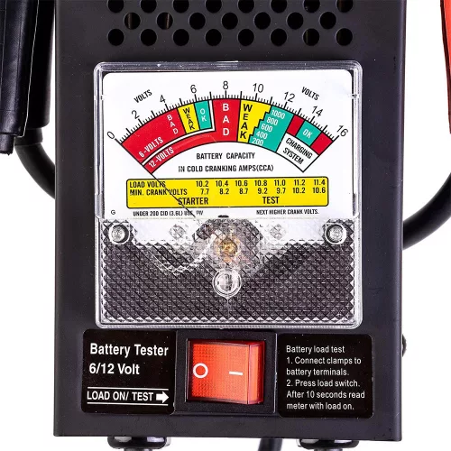 Analóg Akkumulátor Teszter 6V és 12V Rendszerekhez, 200-1000A