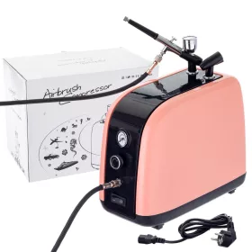 HS-386k Airbrush Kompresszor Készlet (Csendes, Olajmentes)