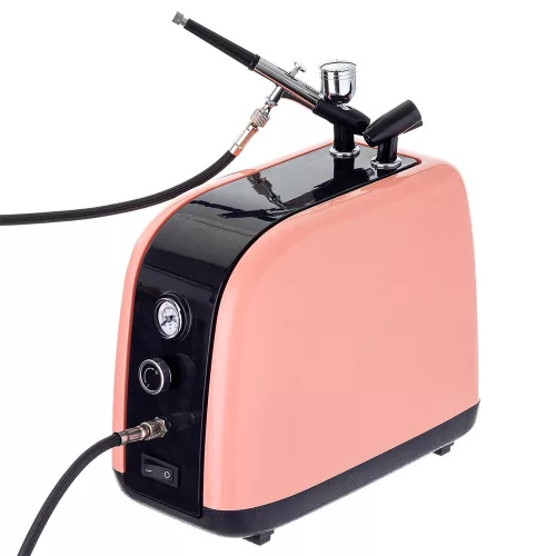HS-386k Airbrush Kompresszor Készlet (Csendes, Olajmentes)
