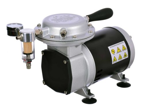 Membrános Vákuumszivattyú 650 Hgmm 128-135 l/perc Bemeneti Szűrővel és Vákuummérővel - Technic AS29