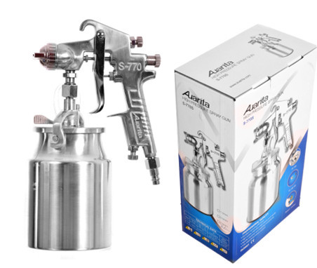 Professzionális Auarita S-770S Szórópisztoly Alsó Tartállyal, 1000 ml, 2,5 mm Fúvóka, 5 bar Üzemi Nyomás