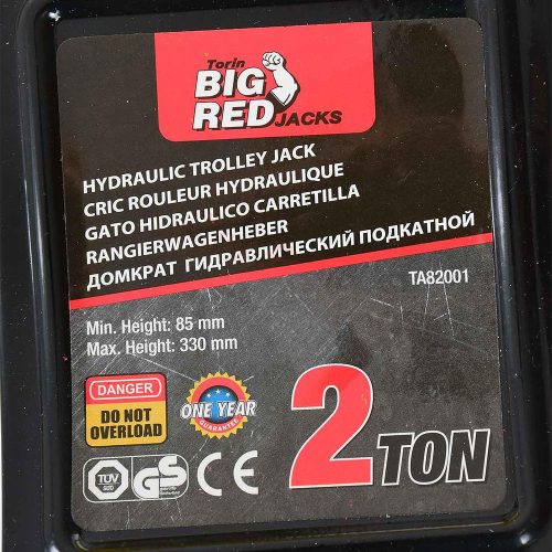 Big Red TA82001 Alacsony Profilú Hidraulikus Krokodil Emelő, 2T