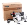 Modellező Airbrush Kompresszor Beépített Ventilátorral Fengda AS18-2S, 0,2-1,0 mm-es Fúvókák, 1/6 LE (125 W), 20-23 l/perc Levegőteljesítmény