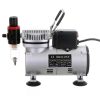 Modellező Airbrush Kompresszor Beépített Ventilátorral Fengda AS18-2S, 0,2-1,0 mm-es Fúvókák, 1/6 LE (125 W), 20-23 l/perc Levegőteljesítmény