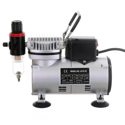 Fengda AS18-2S Airbrush Kompresszor Hűtőventilátorral