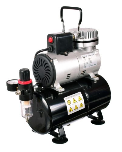 Technic AS18A Airbrush Kompresszor – LS-186s Ventilátorral és 3 Literes Tartállyal