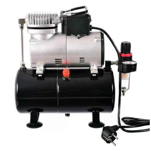 Technic AS18A Airbrush Kompresszor 3L Tartállyal és Hűtőventilátorral