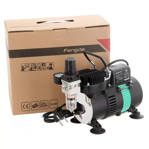 FENGDA AS-320 Airbrush Kompresszor Dupla Hűtéssel