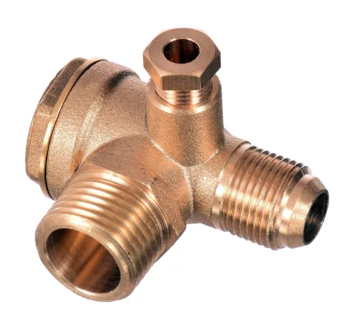 Kompresszor Visszacsapó Szelep 1/2"x3/8" Sárgaréz, 20 bar