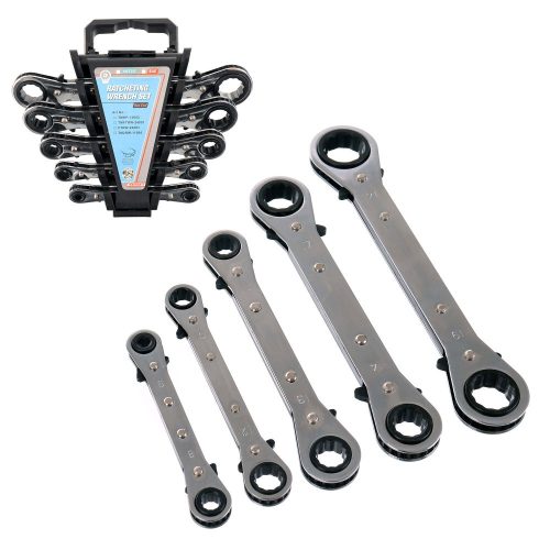 Racsnis Gyűrűs Kulcs Készlet, Műanyag Tartóban, 5 Darabos, 6-21mm, TC Technic JC1120