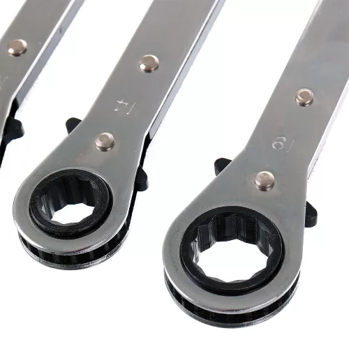 TC Technic 5 darabos racsnis gyűrűskulcs készlet, műanyag tartóban (6-21mm)