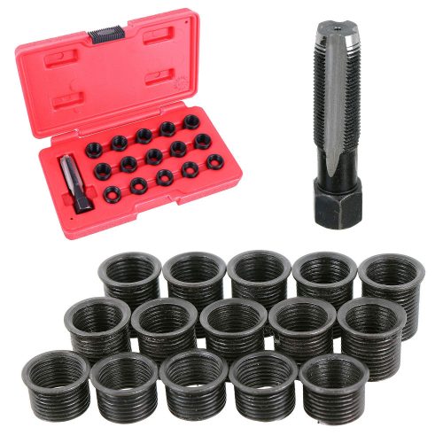 Javítókészlet gyújtógyertya menetek regenerálásához és javításához - Méretezés: M14x1.25, Csap teljes hossza: 73 mm