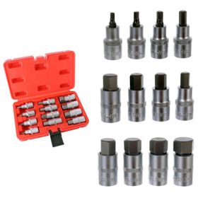   1/2" Imbusz Dugókulcs Készlet, 12 részes, H5-H22, Cr-V Acél