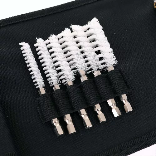 TC Technic Izzítógyertya Injektor Tisztító Kefe Készlet 20 db-os, 8-19 mm