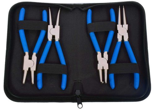 Külső és Belső Seeger Fogó Készlet Szövet Tokban (4 Darabos, 90 fokos és Egyenes Hegyű, 150mm) - TC Technic JC1020-150