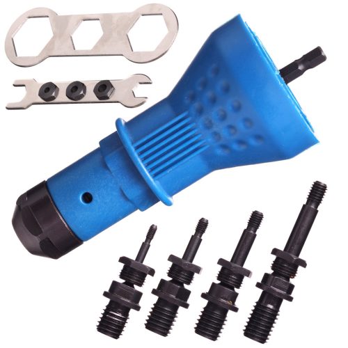 TC Technic RN01 Szegecsanya Szegecselő – Csavarhúzó Adapter 139 mm, M3, M4, M5, M6 Fejméretekkel, 1/4" Hatszögletű Szár