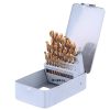 TC Technic DR25 25 darabos Titán fém fúrószár készlet fém tartóban, 1-13 mm, HSS gyorsacél titán-nitrid bevonattal