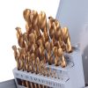 TC Technic DR25 25 darabos Titán fém fúrószár készlet fém tartóban, 1-13 mm, HSS gyorsacél titán-nitrid bevonattal