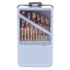TC Technic DR25 25 darabos Titán fém fúrószár készlet fém tartóban, 1-13 mm, HSS gyorsacél titán-nitrid bevonattal