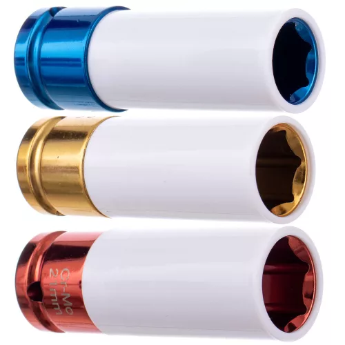 Védőbevonatos Gépi Dugókulcs Készlet Alufelnihez, 1/2" (17, 19, 21 mm)