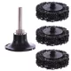 Csiszolótárcsa rozsda- és festékeltávolításhoz, 50 mm, 6 mm szár, 3 db-os készlet