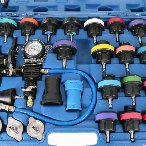 TC Technic Hűtőrendszer Szivárgásmérő Készlet, 28 db-os