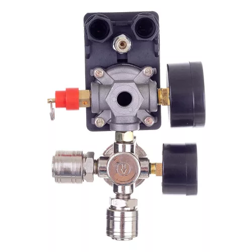 Technic PL400-2 Kompresszor Nyomáskapcsoló, 400V, Nyomásszabályzóval és 2 Mérőórával