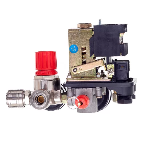 Technic PL400-2 Kompresszor Nyomáskapcsoló, 400V, Nyomásszabályzóval és 2 Mérőórával