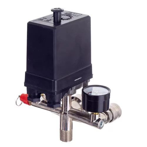 Technic PL-400 Nyomáskapcsoló, 400V, 1/2", Két Manométerrel