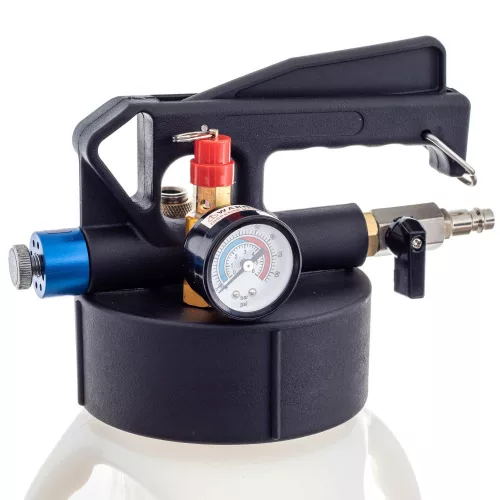 TC Technic Pneumatikus Váltóolaj Feltöltő Szivattyú, 6 literes, Adapter Készlettel