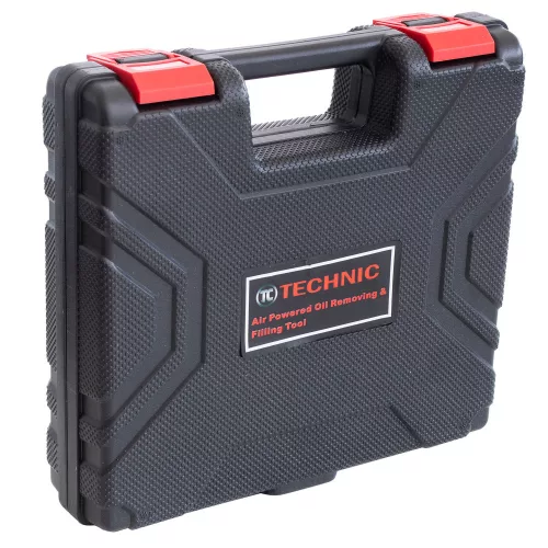 TC Technic Pneumatikus Váltóolaj Feltöltő Szivattyú, 6 literes, Adapter Készlettel