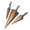Kúpos Lépcsős Fúrókészlet Fémhez 4-32mm, Gyorsacél Titán Bevonattal, 3 részes