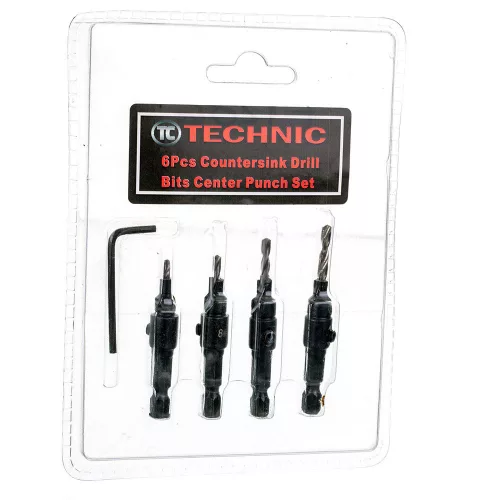 TC Technic süllyesztős fafúró készlet, 4 darabos (6-12 mm)