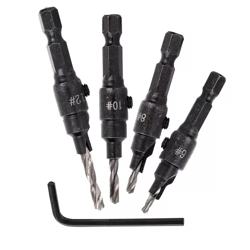 TC Technic süllyesztős fafúró készlet, 4 darabos (6-12 mm)