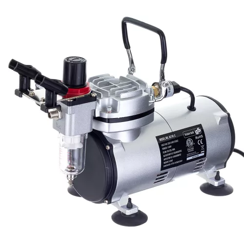 Professzionális Airbrush Szett 125W Kompresszorral és Festékekkel