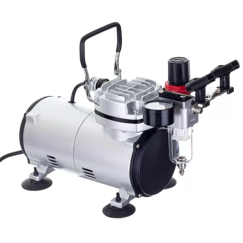 Professzionális Airbrush Szett 125W Kompresszorral és Festékekkel