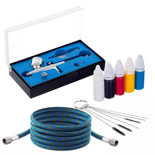 Professzionális Airbrush Szett 125W Kompresszorral és Festékekkel