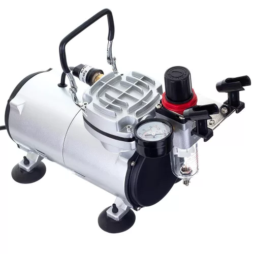 Professzionális Airbrush Szett 125W Kompresszorral és Festékekkel