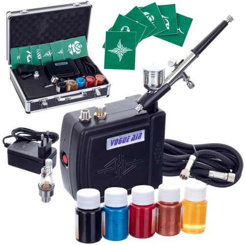 Prémium Modellező Készlet Bőröndben HS08ac-ka - Komplett Airbrush Festőkészlet Kompresszoros és Precision Airbrush 0,3mm Fúvókával