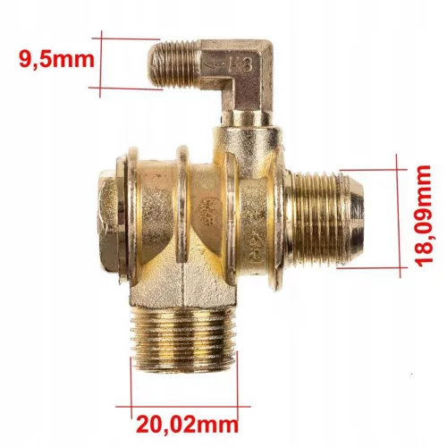 Technic CVM10-02 Kompresszor Visszacsapó Szelep, 16 bar, Cink Ötvözet