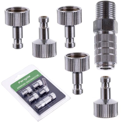 Fengda BD-117K 6 darabos 1/8"-os Festékszóró Gyorscsatlakozó Készlet