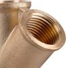 Sárgaréz elosztó pneumatikus rendszerekhez 3+1 csatlakozóval, 1/2" bemeneti és kimeneti menetekkel, Technic W04