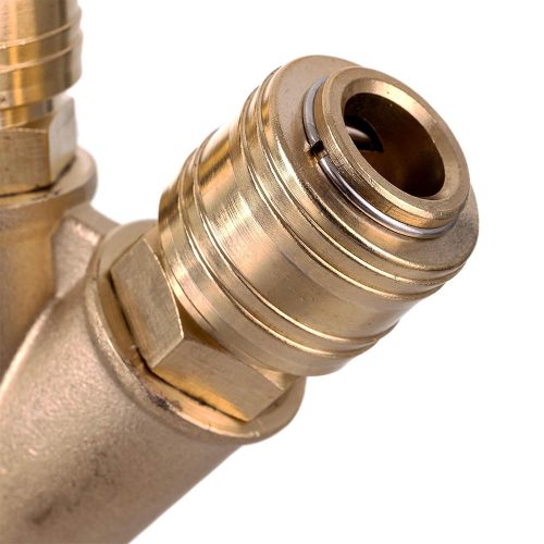 Pneumatikus elosztó sárgaréz, 3 gyorscsatlakozóval