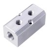 Alumínium levegő elosztó blokk pneumatikához 2x1/2" és 2x 1/4" - Technic AC0042