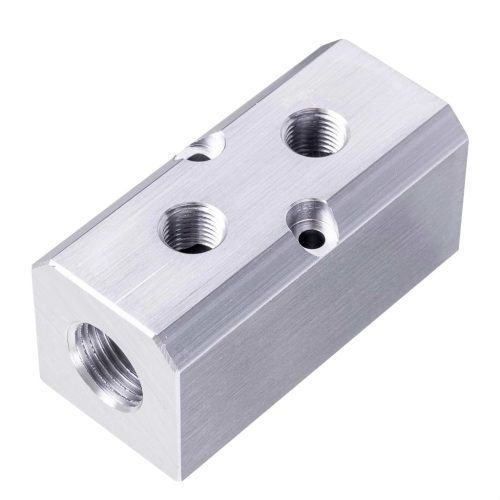 Alumínium levegő elosztó blokk pneumatikához 2x1/2" és 2x 1/4" - Technic AC0042