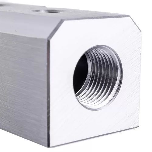 Alumínium Levegő Elosztó Blokk Pneumatikához 2x 1/2" és 2x 1/4"