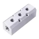 Alumínium Pneumatikus Levegő Elosztó 2x 1/2" Bemenettel, 3x 1/4" Kimenettel